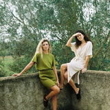 Janet Knit Skirt Moss Green